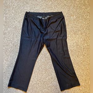 Womens modern fit wide leg dress pants dark blue size 20W